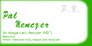 pal menczer business card